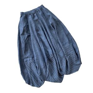 Amma Chambray Striped Maxi Skirt